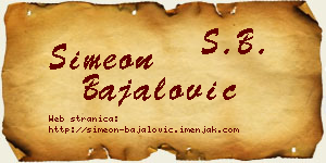 Simeon Bajalović vizit kartica